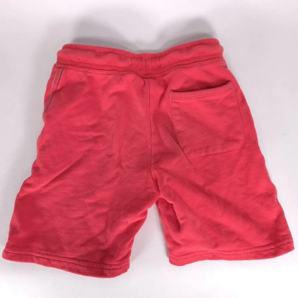 Mini BODEN Boys Red Cotton Sweet Shorts MEDIUM Drawstring Pockets‎ Casual
